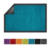 Tapis de Porte Paillasson d'entrée Use&Wash Turquoise 200 x 100 cm