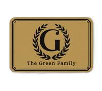 Tapis de Porte personnalisé avec initiales Monogramme du nom de Famille