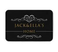 Tapis de Porte personnalisé avec initiales Monogramme du nom de Famille