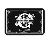 Tapis de Porte personnalisé avec initiales Monogramme du nom de Famille