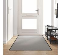 Tapis De Porte Rectangulaire Gris 120x250 Cm