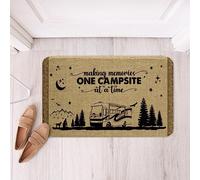 Tapis De Porte Remorque De Camping-Car Happy Camping Paillasson D'Entrée Lavable Tapis De Bain Doux Paillasson pour Couloirs Chambre Cuisine 40X60Cm