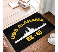 Tapis De Porte USS Alabama Bb-60 Tapis De Bain Absorbant Paillasson Résistant Paillasson D'Entrée pour Couloirs Intérieur Cuisine 40X60CM