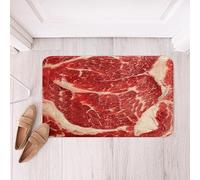 Tapis De Porte Viande Crue Nourriture Boeuf Tapis De Bain Absorbant Tapis De Salle De Bain Lavable Paillasson pour Entrée Cuisine Chambre 40X60Cm