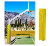 Tapis de poteau de basket-ball carré d'extérieur - Rembourrage de protection contre les intempéries en noir, bleu, rouge, jaune - Couvre-poteau en métal pour la sécurité des joueurs - Idéal pour les