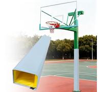 Tapis de poteau de basket-ball rembourré pour bâtons carrés - Protection imperméable pour garages, aires de jeux et terrains - Couverture totale 27,9 x 27,9 cm - Blanc