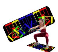 Tapis de poussée - Guide d'entraînement en polyuréthane, 1 pièce antidérapant pour la gymnastique au poids du corps, marqueur de position avec mousse haute densité, équipement d'entraînement pour la