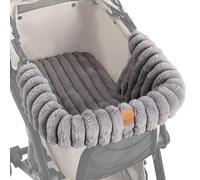 Tapis de poussette pour chien - 48,3 x 38,1 cm, coussin chaud et lavable en peluche pour la protection hivernale, confort de voyage avec boucle de sécurité magnétique, coussin de siège pour animal dom