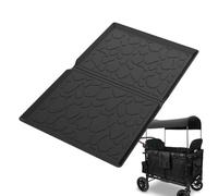 Tapis de poussette résistant aux intempéries - Revêtement de sol de protection en TPE, doublure de chariot pliable, bouclier anti-saleté, sable et boue, feuille facile à nettoyer, style compact et