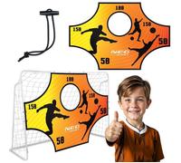 Neo-Sport But de Football Trainer - 180 x 120 cm - Tapis de Football avec Trous de tir - Imperméable - Orange