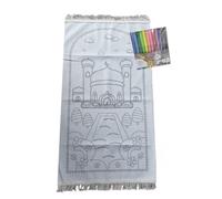 Tapis de Prière à Colorier pour Enfants - Coloriage Islamique avec Motifs Arabes et Géométriques - Activité Religieuse Éducative