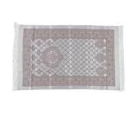 Tapis de Prière avec Glands, Tapis brodé en Coton Doux avec Perle de Prière et Sac de Rangement pour Femmes, Hommes et Enfants, Méditation (Couleur Café)