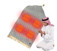 Tapis de prière chauffant, protection des genoux et du front, couverture chauffante électrique pour prières - Pour yoga, méditation, jardin, siège auto, canapé, personnes âgées, adultes, hommes et