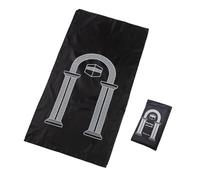 Tapis de Prière de Poche Islamique, Musulman Tapis de Prière Portable, Tissu d'Adoration de Voyage, Musulmane Religieux Fournitures pour Eid al-Fitr, Polyester Imperméable, 100 x 55 cm, Noir, 1 Pièce