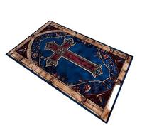 Tapis de prière élégant dans la Boucle, 1 pièce, Noir et Or, for Salle de Bain, décoration de Chambre à Coucher et de Salon(5,50X80CM)
