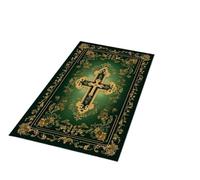 Tapis de prière en Croix Bleu Or, 1 pièce, décor Religieux, for Salon, Chambre à Coucher, canapé, décoration de la Maison(2,120X160CM)