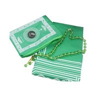 Tapis de prière en polyester imperméable pour homme et femme avec repères de direction pour la famille et les voyages