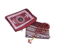 Tapis de prière en polyester imperméable pour homme et femme avec repères de direction pour la famille et les voyages