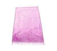 Tapis de prière islamique antidérapant Musallah Salat Janamaz pour adulte Rose 80 x 120 cm