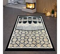 Tapis de prière moderne avec motif Kaaba géométrique