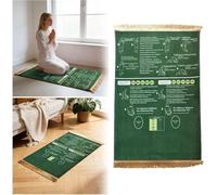 Tapis de Prière Musulman Guidé Interactif, Tapis de Prière Enfant et Adulte Débutant pour Apprendre la Salah Étape par Étape, Pliable et Antidérapant, Idée Cadeau Reconverti Musulman