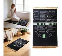 Tapis de Prière Musulman Guidé Interactif, Tapis de Prière Enfant et Adulte Débutant pour Apprendre la Salah Étape par Étape, Pliable et Antidérapant, Idée Cadeau Reconverti Musulman