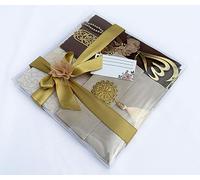 Tapis de Prière Musulmane 7 en 1 - Livre de Sourate, Écharpe, Étui, Marque-Page, Crochet de Miroir de Voiture, Perles de Prière - Cadeau Islamique pour Umrah, Hajj, Mariage