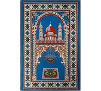 Tapis de Prière Musulmans Tapis d'Adoration Imprimé Tapis d'Agenouillement Ethnique Tapis Islamique Doux Coussin de Prier Antidérapant Tapis de Passage Pliable Couverture Musulmans Moyen-Orient