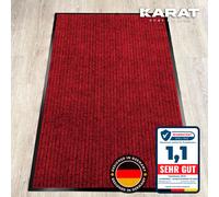 Tapis de propreté Dura Paillasson avec envers antidérapant rouge 66 x 120 cm