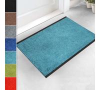 Tapis de propreté Monochrome turquoise découpe 90x500 cm