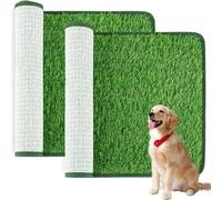 Tapis de propreté pour chien en gazon artificiel - Facile à nettoyer, résistant aux odeurs, solution de dressage d'intérieur et d'extérieur (vert, 46 x 58 cm)