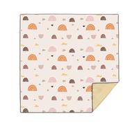 Tapis de protection anti-éclaboussures en nylon pour tout-petits - Empêche les salissures alimentaires sur les sols en bois dur - Tapis de sol en nylon pour planchers de bois dur - 130 x 130 cm