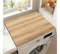 Tapis De Protection AntidéRapant Pour Lave-Linge Et SèChe-Linge,Aspect Bois Housse Anti-PoussièRe Pour Machine à Laver,Super Absorbant,SéChage Rapide,DéCoupable Lavable Cover Mat (Color 1,60 x60 cm)