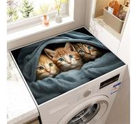 Tapis De Protection AntidéRapant Pour Lave-Linge Et SèChe-Linge,Motif Chat Animal Housse Machine A Laver,Housses De SéChage Rapide Pour Lave-Linge,Tapis Absorbant En DiatoméEs (Color 1,50 x50 cm)