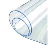 Tapis de protection de bureau en PVC transparent, imperméable, pour bureau, 75 cm x 180 cm, bouclier de bureau en plastique durable, tapis de bureau transparent pour un nettoyage facile