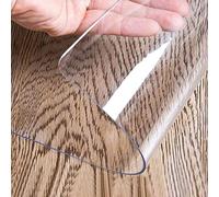 Tapis de protection de sol en plastique vinyle transparent - Tapis de couloir en plastique transparent antidérapant pour la maison, le bureau, les sols durs et les rayures, 2 mm d'épaisseur