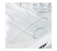 Tapis de protection de sol en vinyle transparent pour chaise de bureau et table à manger, 3 plis, résistant à l'huile, 120 x 150 cm, protection de sol rigide, pour parquet et utilisation domestique