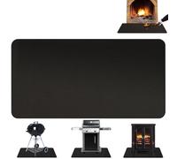 Tapis de protection de sol ignifuge pour barbecue : Nizirioo 64 x 104 cm résistant au feu Tapis de cheminée résistant à la chaleur jusqu'à 1800 °C Tapis de protection contre la chaleur Tapis de