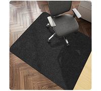 Tapis de Protection de Sol pour sols durs, Chaise de Bureau, 90 x 140 cm, épaisseur 4 mm, Tapis de Protection antidérapant, Chaise de Bureau pour parquet, stratifié, Sol en Vinyle et carrelage (Noir)