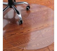 Tapis de protection de sol rond en PVC transparent résistant aux rayures pour parquet, durable, 1,5 mm d'épaisseur, 125 cm de diamètre, idéal pour la maison et le bureau