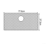 Tapis de protection d'évier en silicone antidérapant résistant à la chaleur avec ouvertures de drainage pour une couverture complète (H)