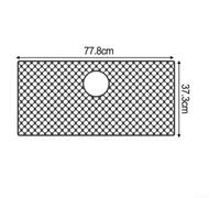 Tapis de protection d'évier en silicone antidérapant résistant à la chaleur avec ouvertures de drainage pour une couverture complète (D)