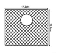 Tapis de protection d'évier en silicone antidérapant résistant à la chaleur avec ouvertures de drainage pour une couverture complète (B)