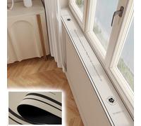 Tapis de protection doux pour rebord de fenêtre - Coussin décoratif pour baie vitrée - Taille personnalisée - Rembourrage de protection pour la maison - Facile d'entretien (Style A 130 x 35 cm)