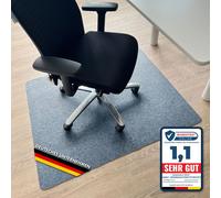 Tapis de protection du sol Viking Tapis pour chaise de bureau en polyester 100 x 120 cm gris argenté