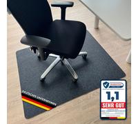 Tapis de protection du sol Viking Tapis pour chaise de bureau en polyester 100 x 120 cm Gris foncé