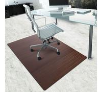 Tapis de protection en bambou pour sols durs et tapis, doublure en feutre foncé 90x120 cm