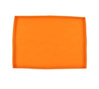 Tapis de protection en silicone pour plancha, tapis de grillage robuste pour plancha à barbecue, tapis en silicone de qualité alimentaire pour prévenir la rouille et protéger la (Petite orange)