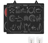 Tapis de Protection Plaque Induction 62x53 cm, Caoutchouc Grand Tapis résistant à la chaleur, Couvre Plaque de Cuisson Silicone Anti Rayures, Non Slip pour Cuisinière à Induction (figure)