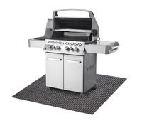 Tapis de protection pour barbecue GIN terrasse marron clair 120x150 cm